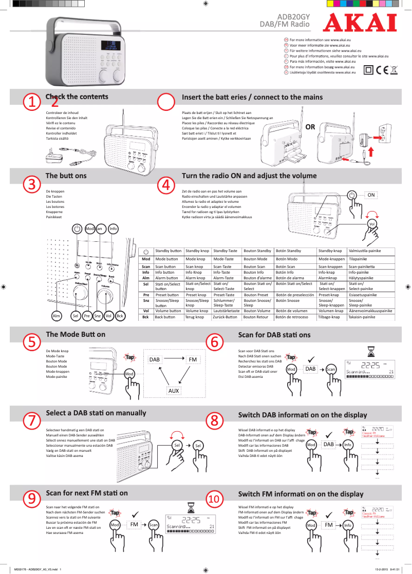 Página 1 del manual Manual de usuario AKAI ADB20