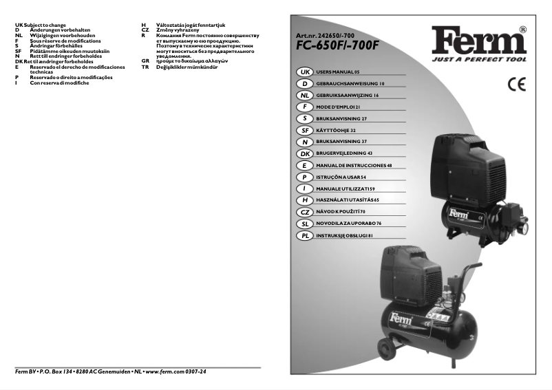 Image de la première page du manuel de l'appareil CRM1011 FC-650F