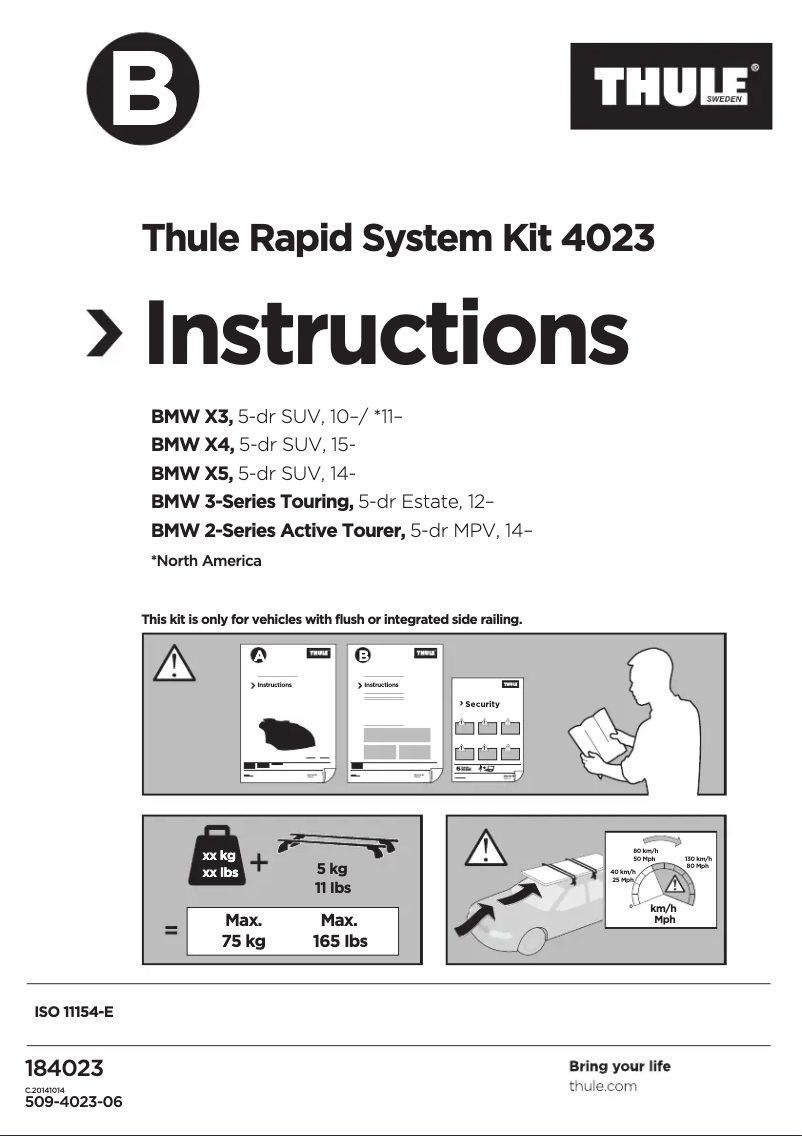 Page n°1 - Manuel utilisateur Thule 4023
