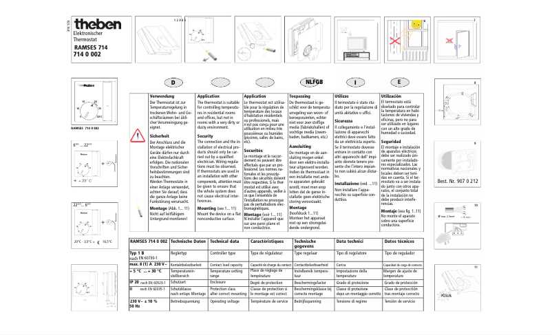 Page n°1 - Manuel utilisateur Theben Ramses 714-11