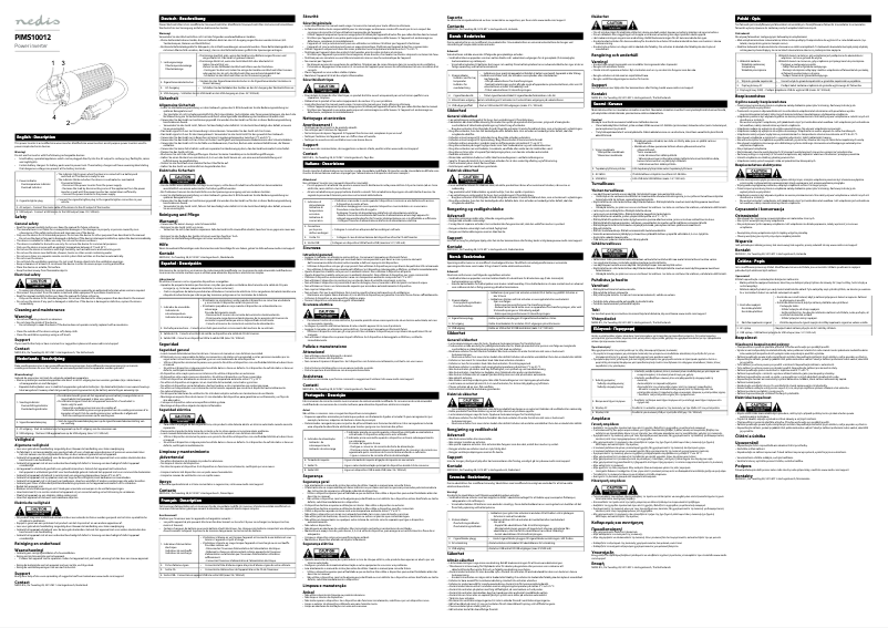 Page 1 de la notice Manuel utilisateur Nedis PIMS10012