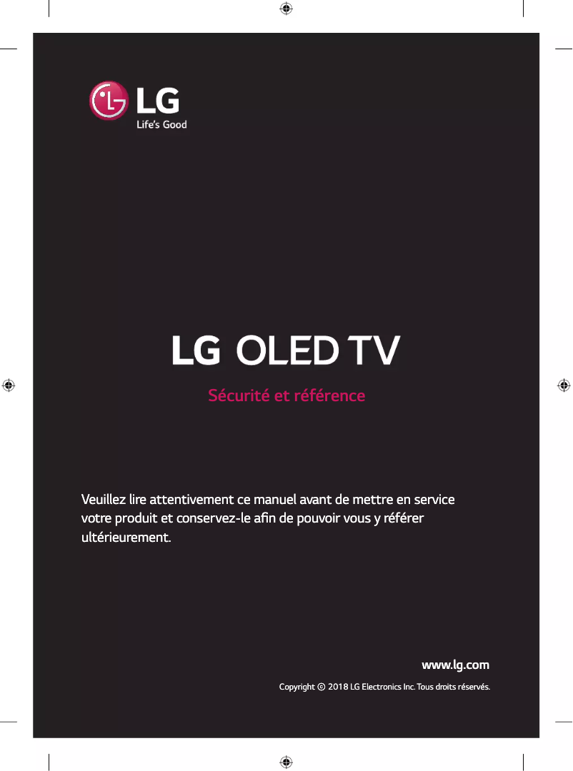 Page 1 de la notice Manuel utilisateur LG OLED55C8PVA