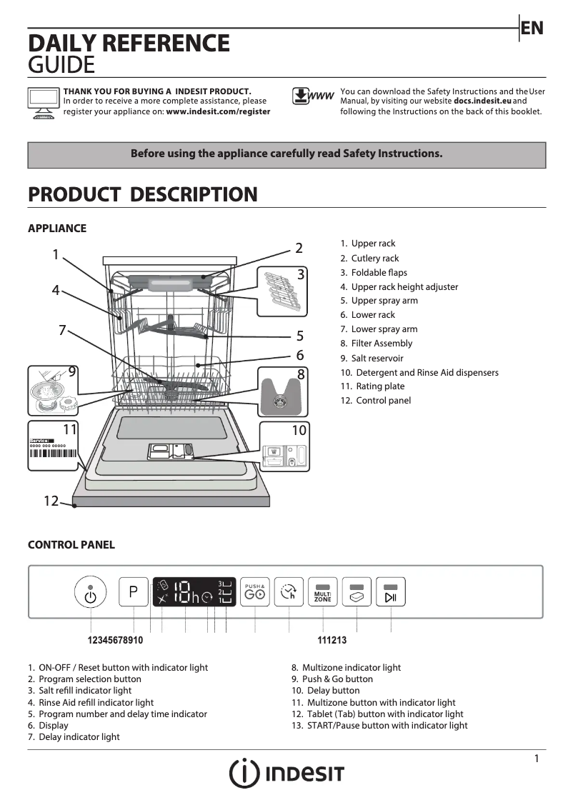 Imagen de la primera página del manual del dispositivo DIO 3T131 FE UK