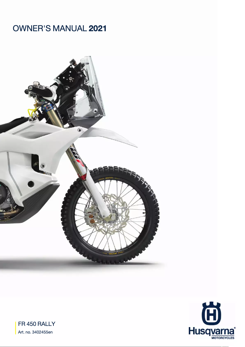 Page 1 de la notice Manuel utilisateur Husqvarna FR 450 Rally (2021)