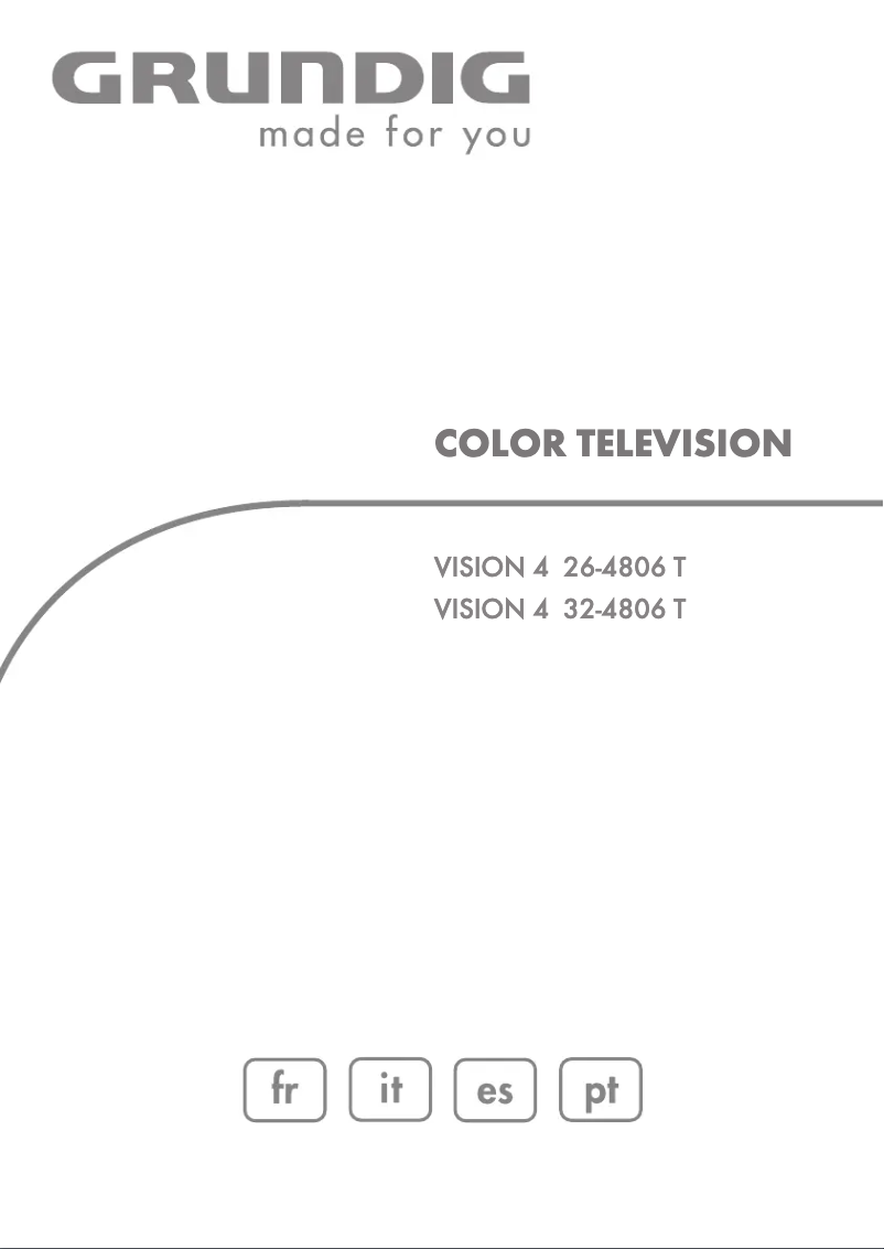 Page 1 de la notice Manuel utilisateur Grundig Vision 4 26 4806 T