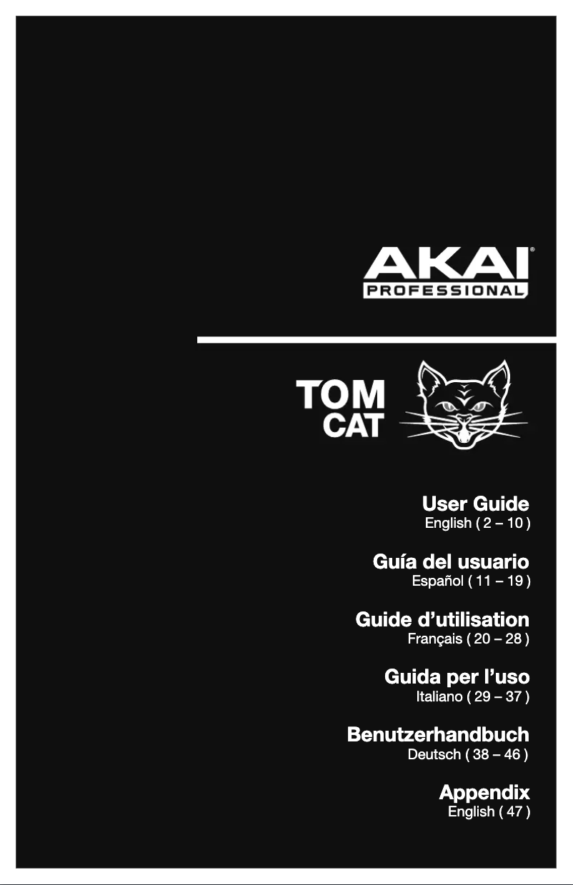 Page 1 de la notice Manuel utilisateur AKAI Tom Cat