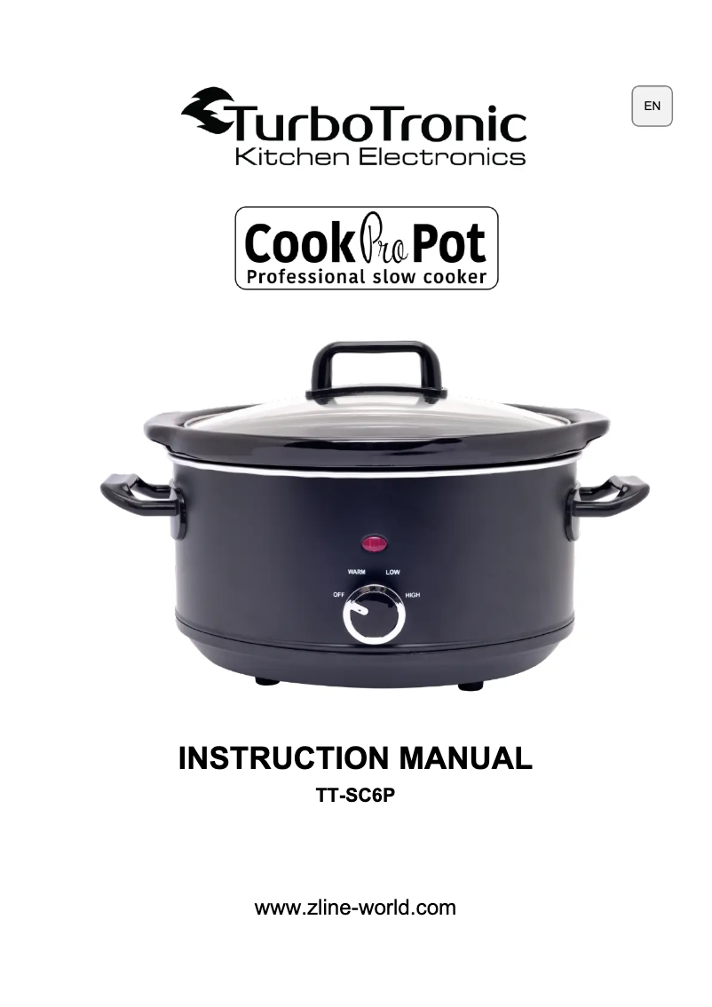 Page n°1 - Manuel utilisateur TurboTronic Cook Pro Pot TT-SC6P