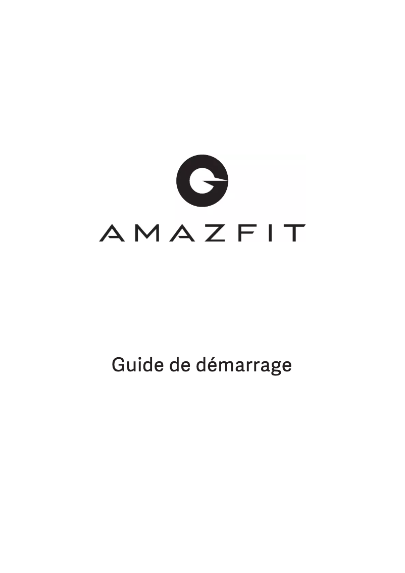 Image de la première page du manuel de l'appareil Amazfit Pace