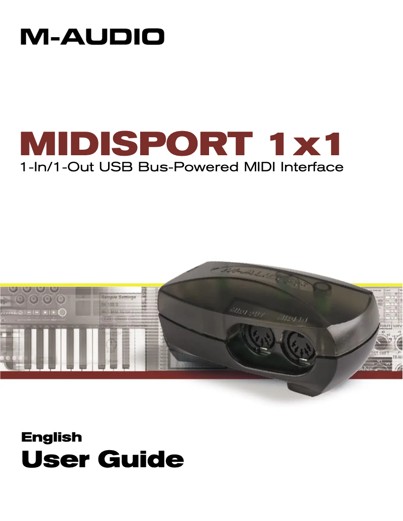 Page n°1 - Manuel utilisateur M-Audio Midisport 1x1
