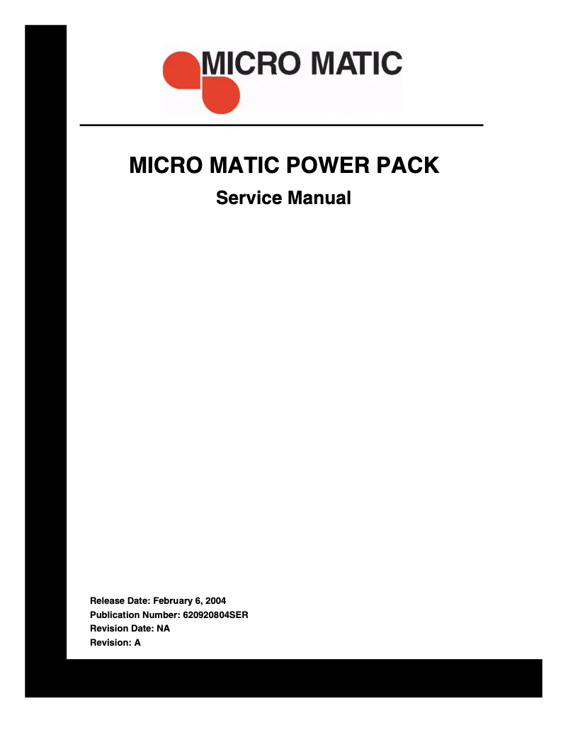 Page 1 de la notice Manuel utilisateur Micro Matic MMPP4305-PKG