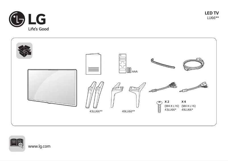 Page n°1 - Manuel utilisateur LG 43LU660H