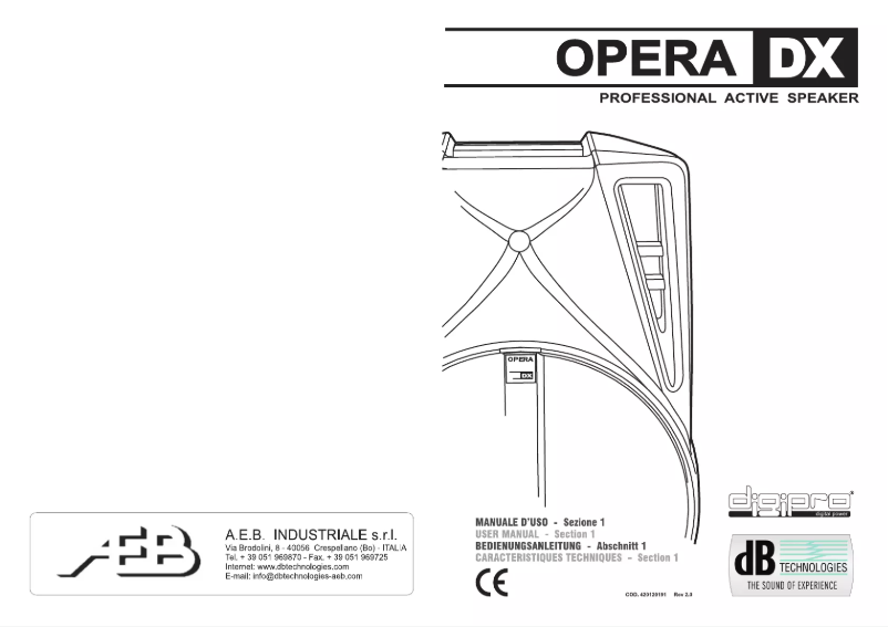 Image de la première page du manuel de l'appareil OPERA 715 BL