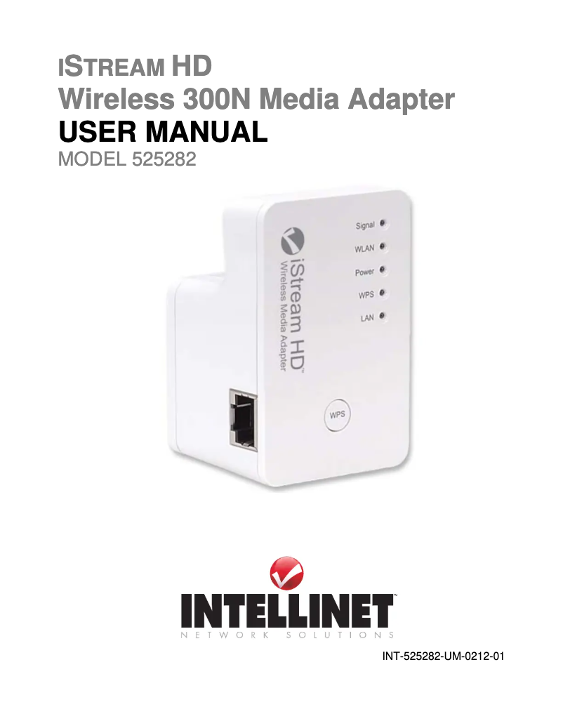Page n°1 - Manuel utilisateur Intellinet iStream HD 525282