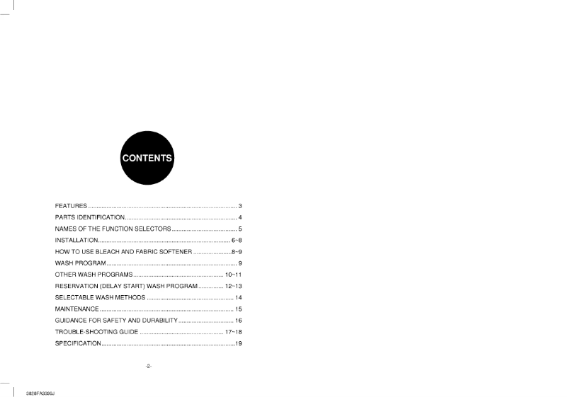 Page n°1 - Manuel utilisateur LG WF-92C