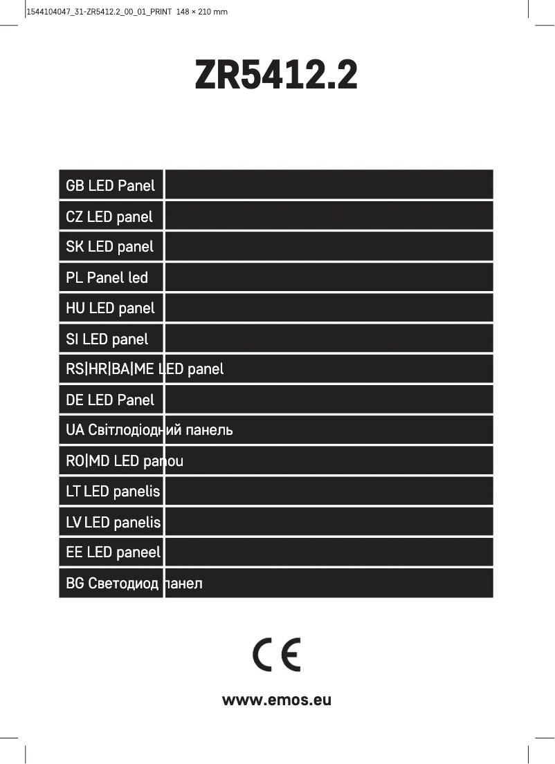 Page n°1 - Manuel utilisateur Emos ZR5412.2