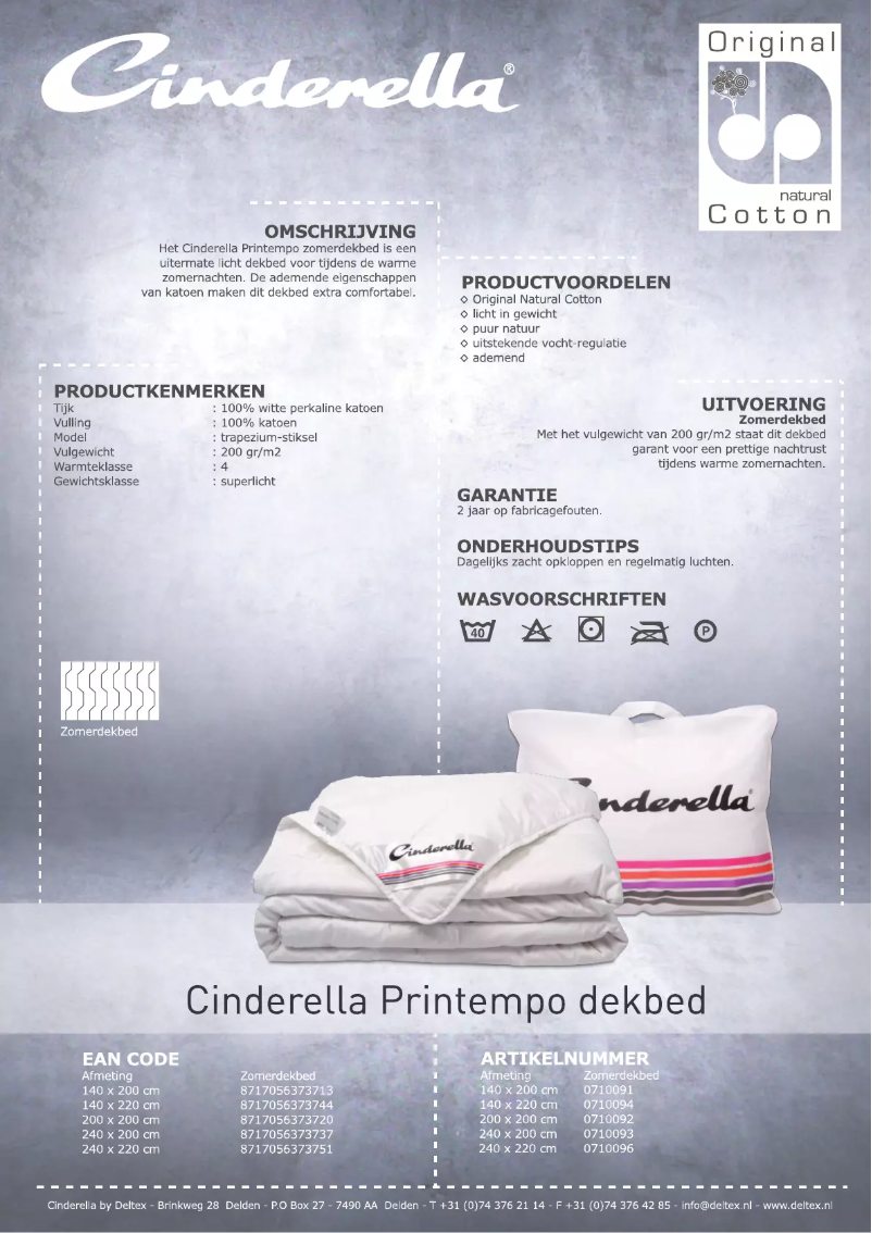 Page 1 de la notice Manuel utilisateur Cinderella Primtempo