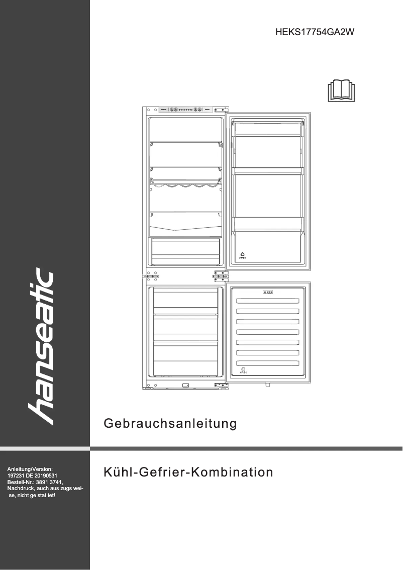 Page n°1 - Manuel utilisateur Hanseatic HEKS17754GA2W