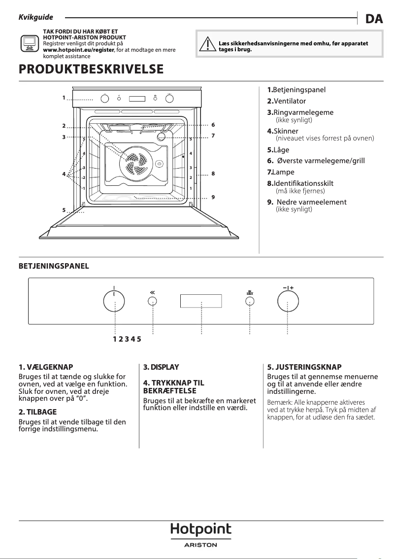 Page 1 de la notice Manuel utilisateur Hotpoint FI6 861 SP IX HA