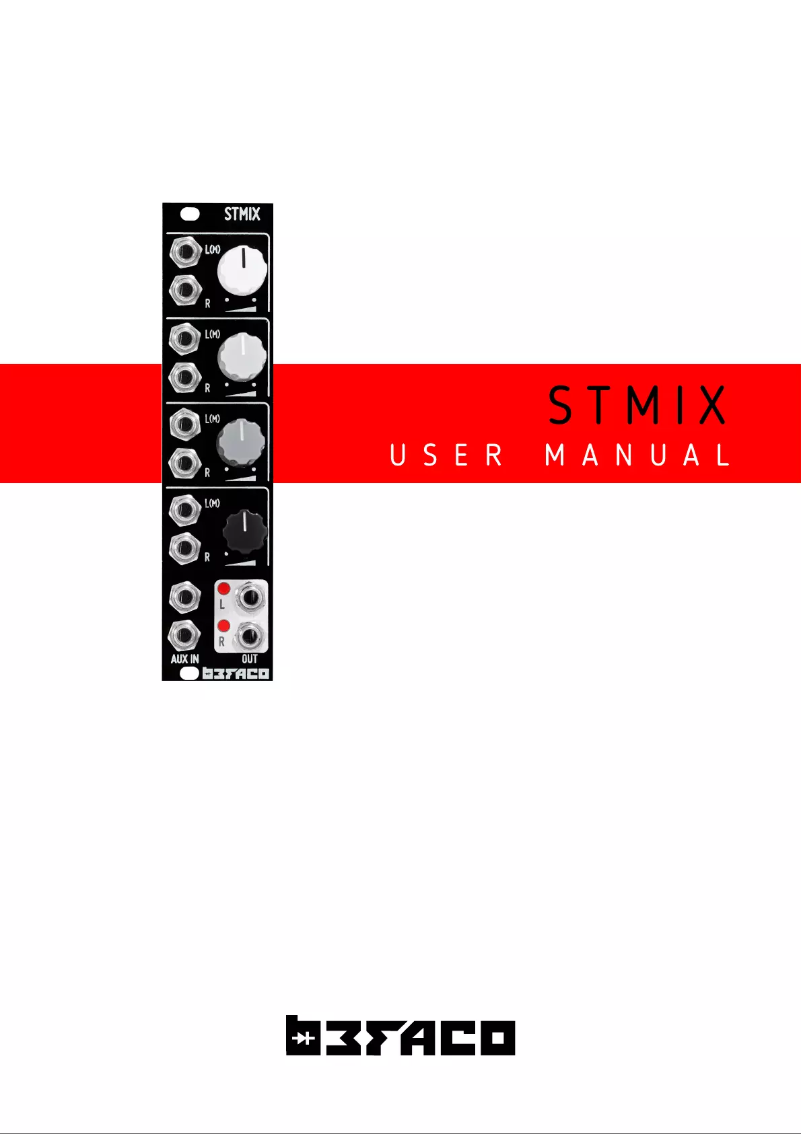 Page n°1 - Manuel utilisateur Befaco Stmix