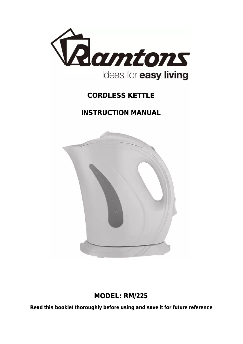Page n°1 - Manuel utilisateur Ramtons RM/225