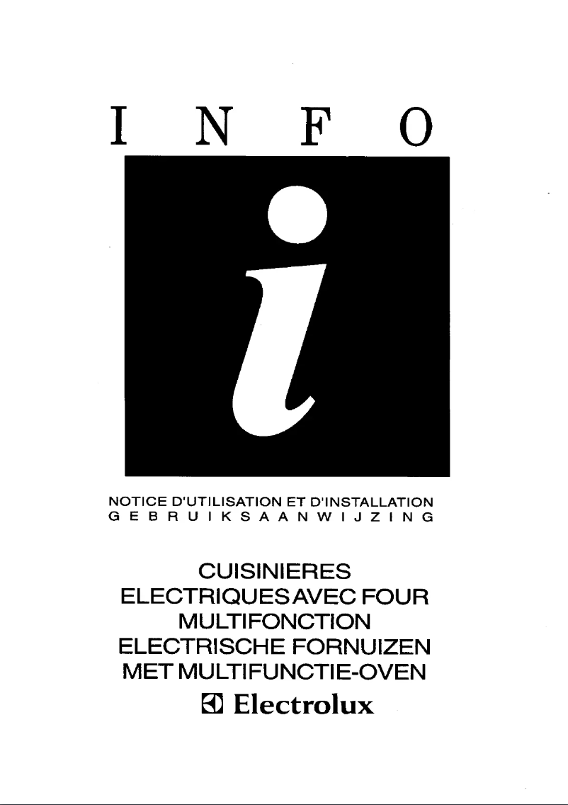 Page 1 de la notice Manuel utilisateur Electrolux EK6468B1