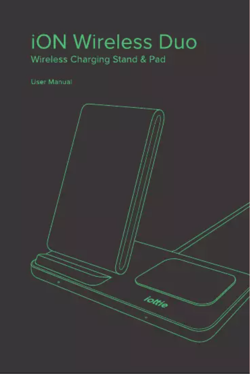 Page n°1 - Manuel utilisateur iOttie iON Wireless Duo