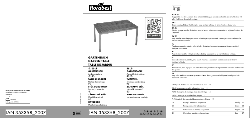 Page n°1 - Manuel utilisateur Florabest IAN 353217