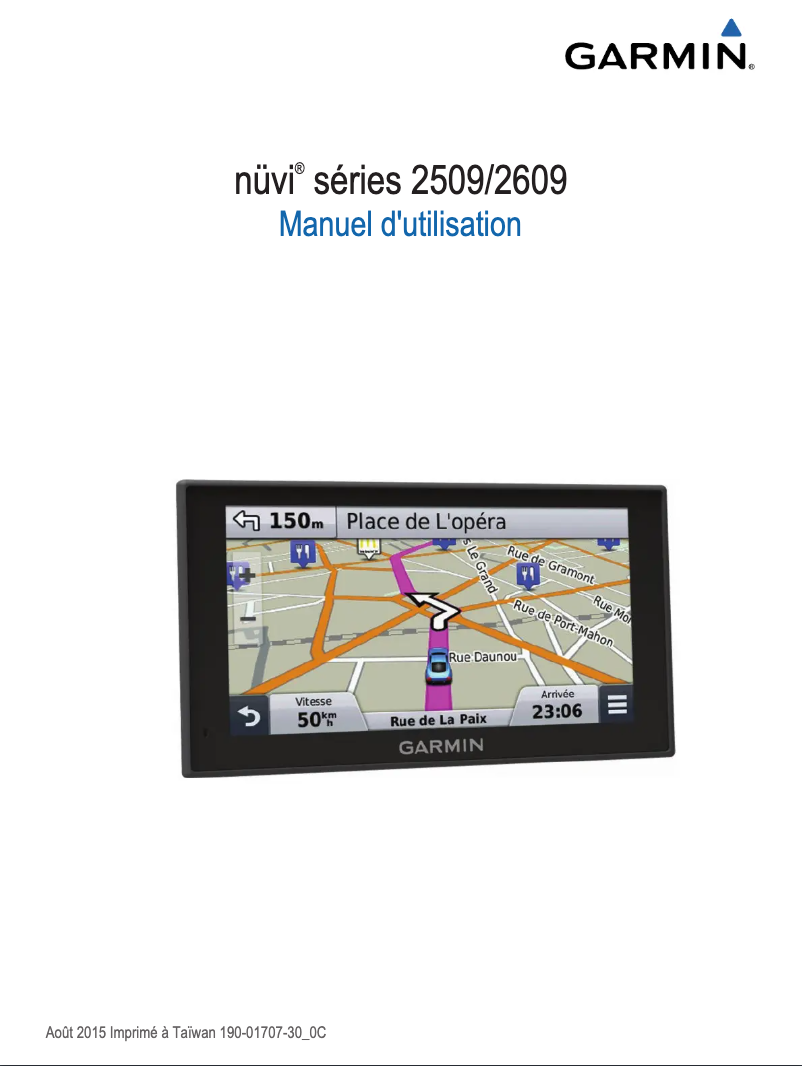 Page 1 de la notice Mode d'emploi Garmin nüvi 2639 LMT