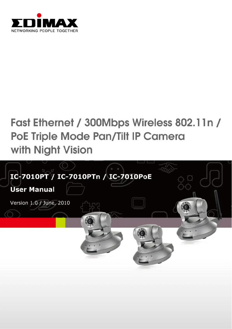 Page 1 de la notice Manuel utilisateur Edimax IC-7010PoE