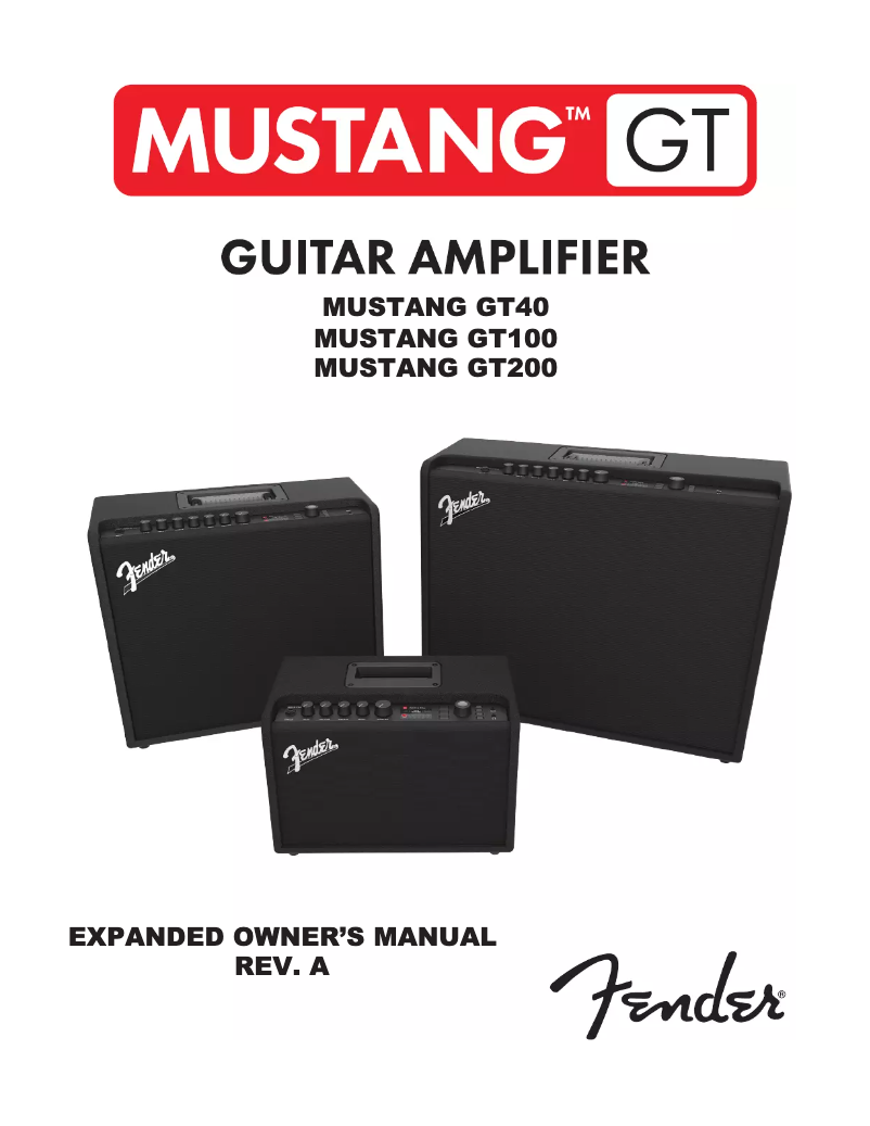 Page n°1 - Manuel utilisateur Fender Mustang GT40