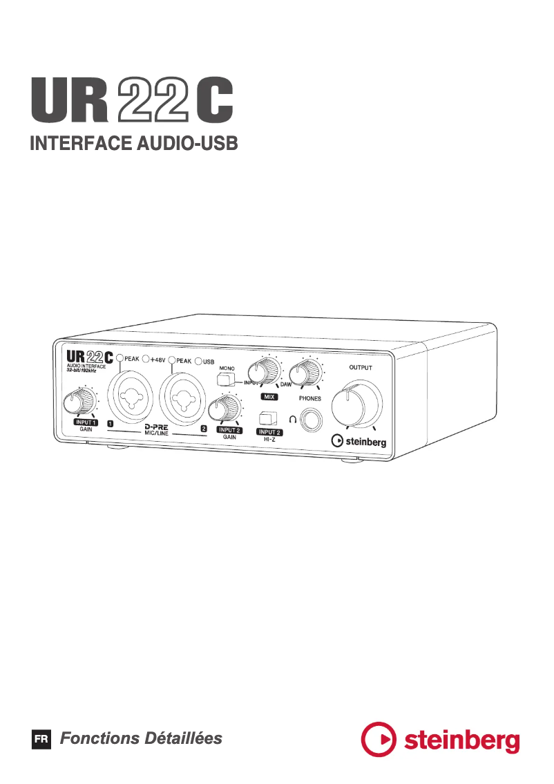 Image de la première page du manuel de l'appareil UR22C