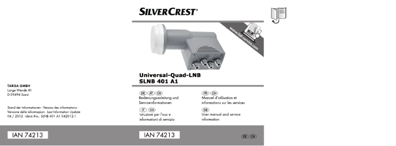 Image de la première page du manuel de l'appareil SLNB 401 A1
