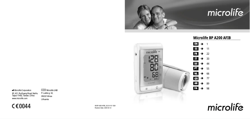 Página 1 del manual Manual de usuario Microlife BP A200 Afib