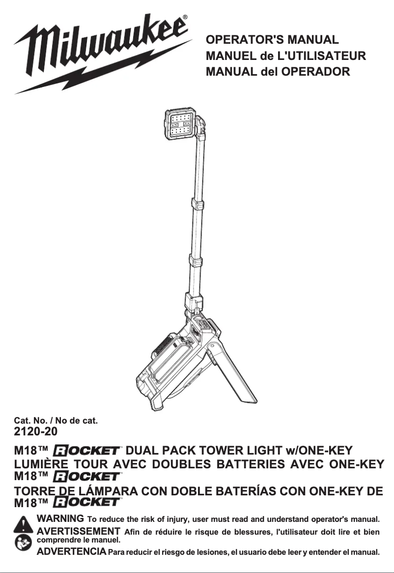 Image de la première page du manuel de l'appareil M18 ROCKET One-Key 2120-22HD