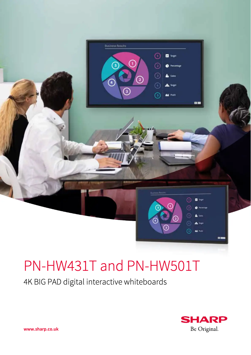 Page 1 de la notice Brochure Sharp PN-HW431T