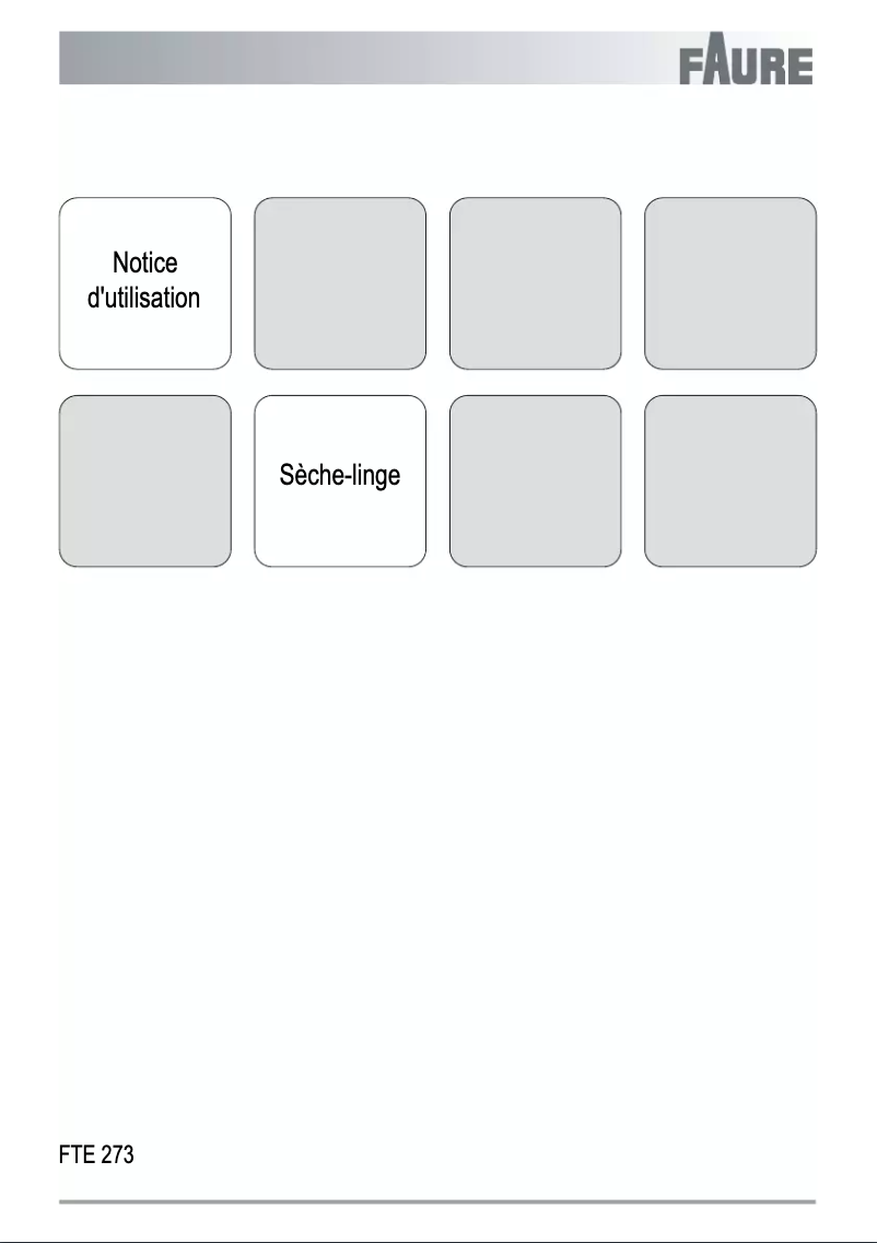 Page n°1 - Manuel utilisateur Faure FTE273