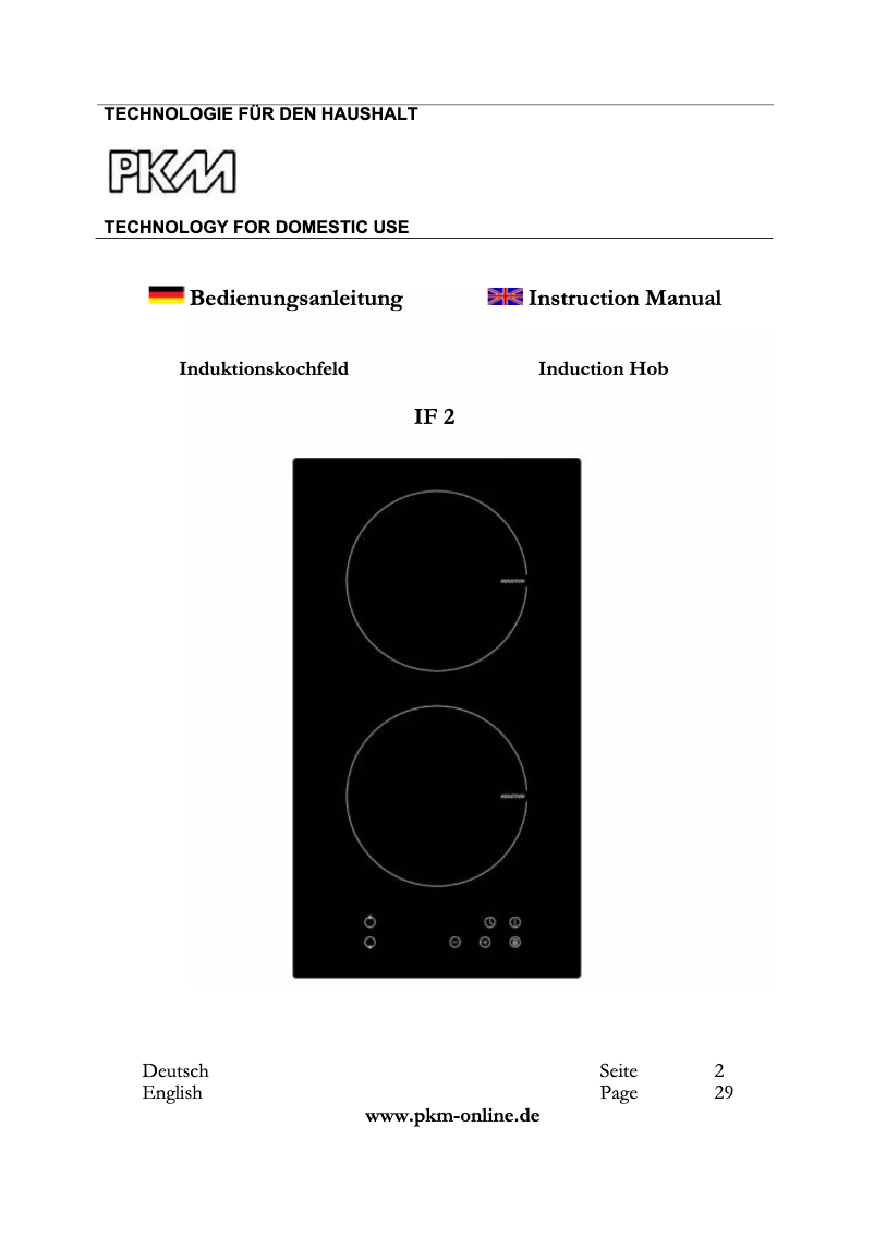 Image de la première page du manuel de l'appareil IF2