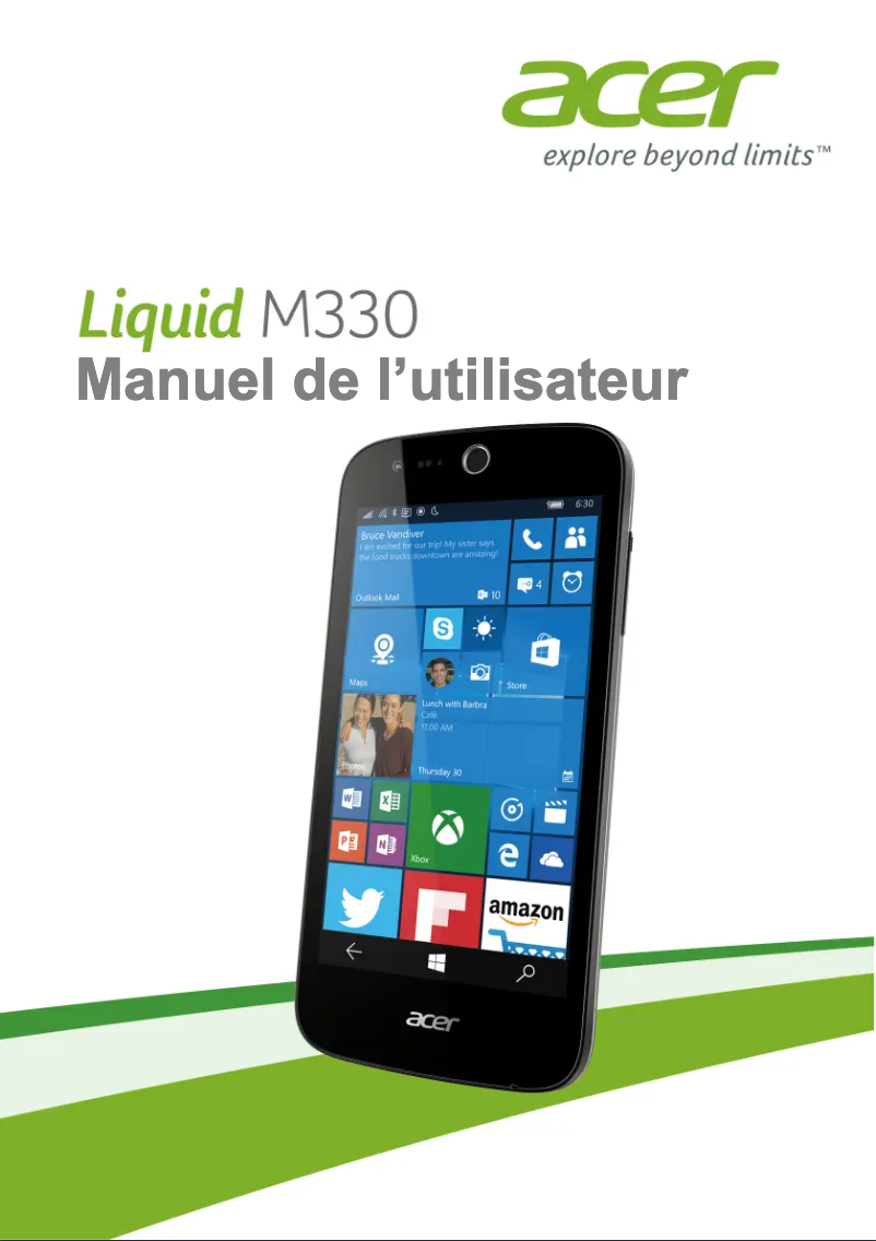 Imagen de la primera página del manual del dispositivo Liquid M330