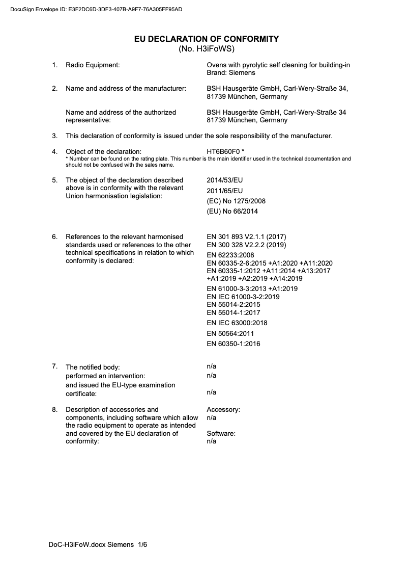 Page 1 de la notice Manuel utilisateur Siemens HB876GDB6S