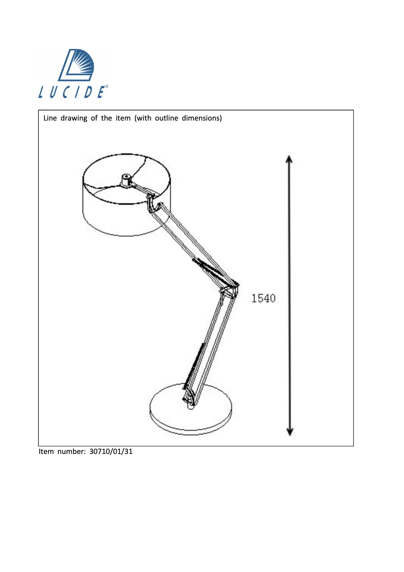 Page 1 de la notice Manuel utilisateur Lucide Max 30710/01/31
