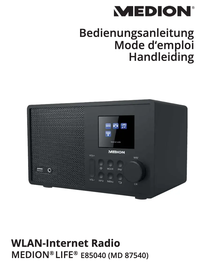 Page n°1 - Manuel utilisateur Medion LIFE E85040 (MD 87540)