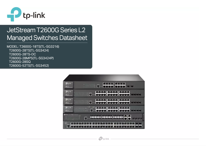 Image de la première page du manuel de l'appareil JetStream T2600G-28MPS