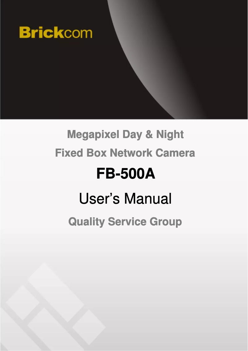 Image de la première page du manuel de l'appareil FB-500AP