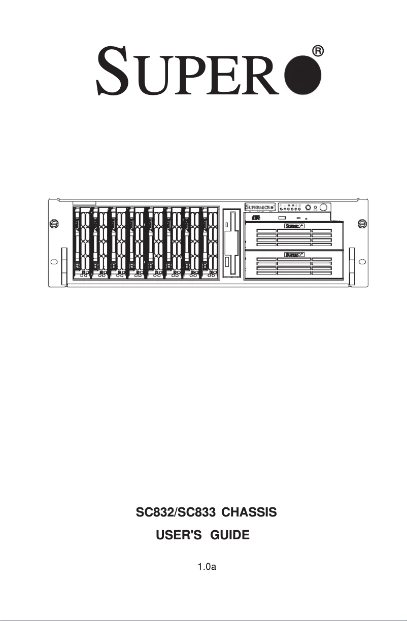 Image de la première page du manuel de l'appareil SuperChassis 832S-550B