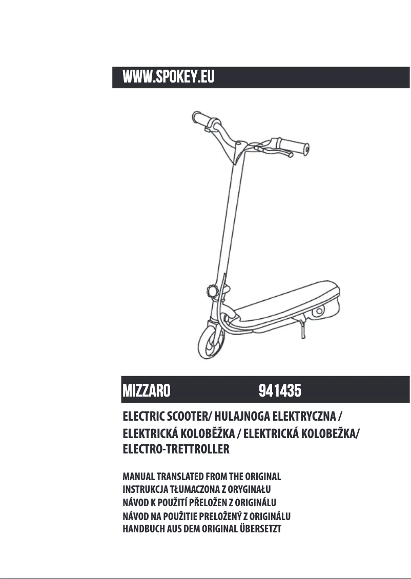 Page 1 of the manual User Manual Spokey Mizzaro