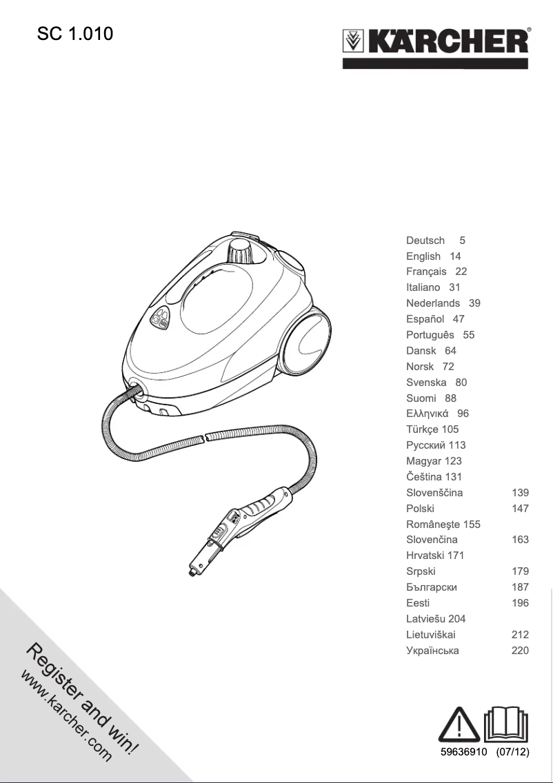 Image de la première page du manuel de l'appareil SC 1.010