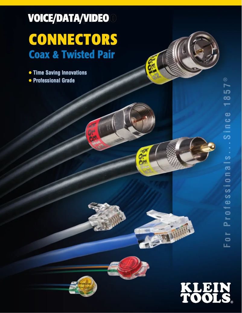 Page 1 de la notice Brochure Klein Tools VDV212-008
