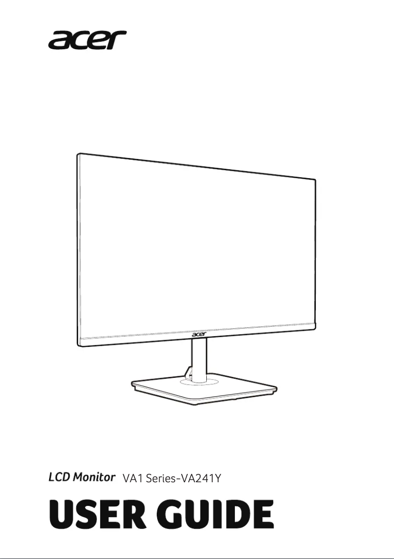 Página 1 del manual Guía de inicio rápido Acer VA241YA