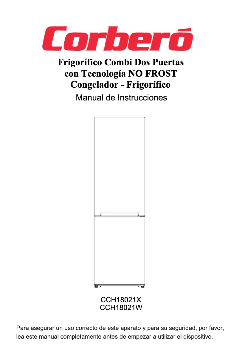 Page n°1 - Manuel utilisateur Corbero CCH18021X