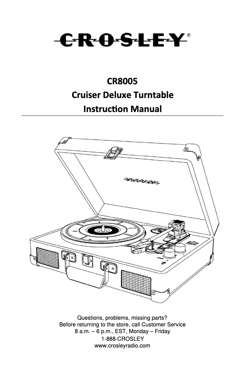 Page 1 of the manual User Manual Crosley Cruiser CR8005